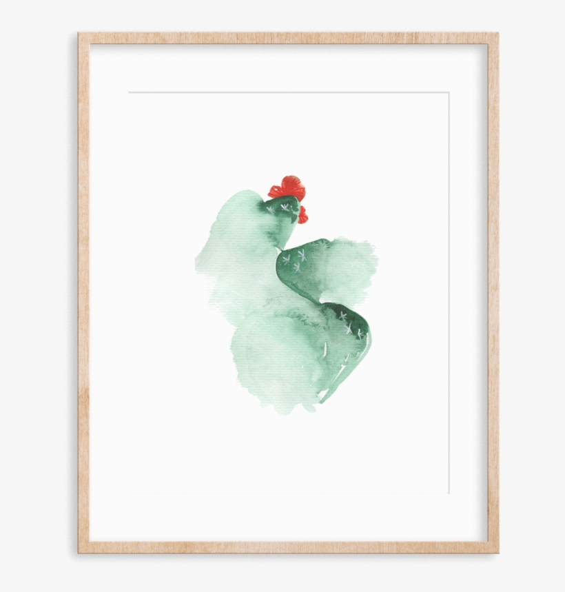 Blooming Cactus Art Print - Partridge, transparent png #263476