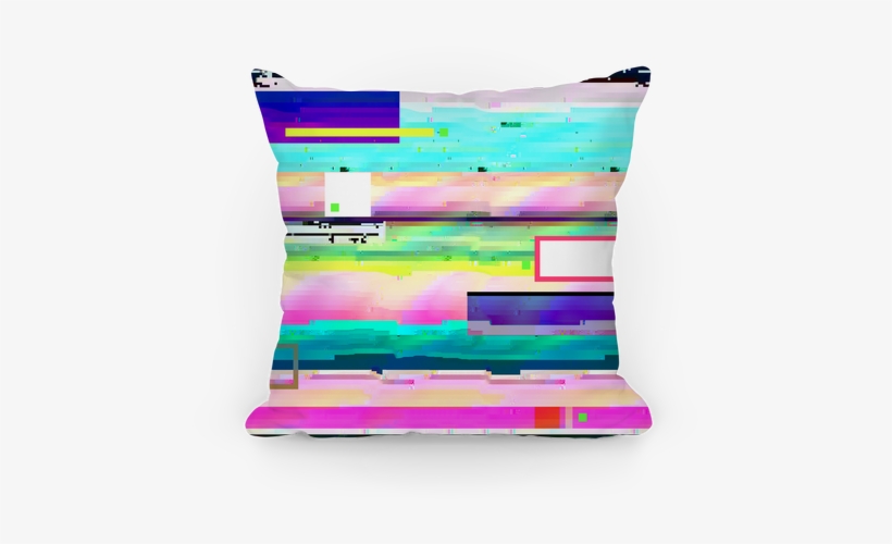 Glitch Pattern Pillow - Cushion, transparent png #263563