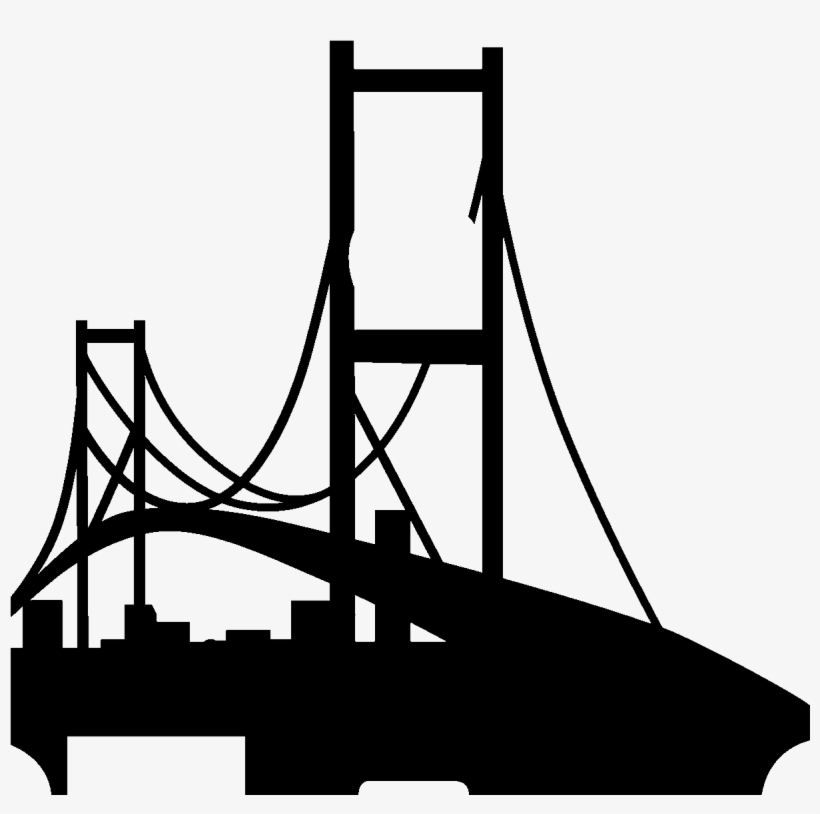 Golden Gate Bridge Vector Art - Golden Gate Bridge Silhouette Png, transparent png #263895