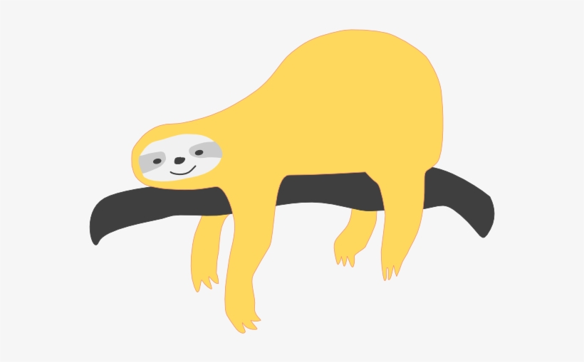 Mediocre Sloth Messages Sticker-0 - Sloth, transparent png #264052