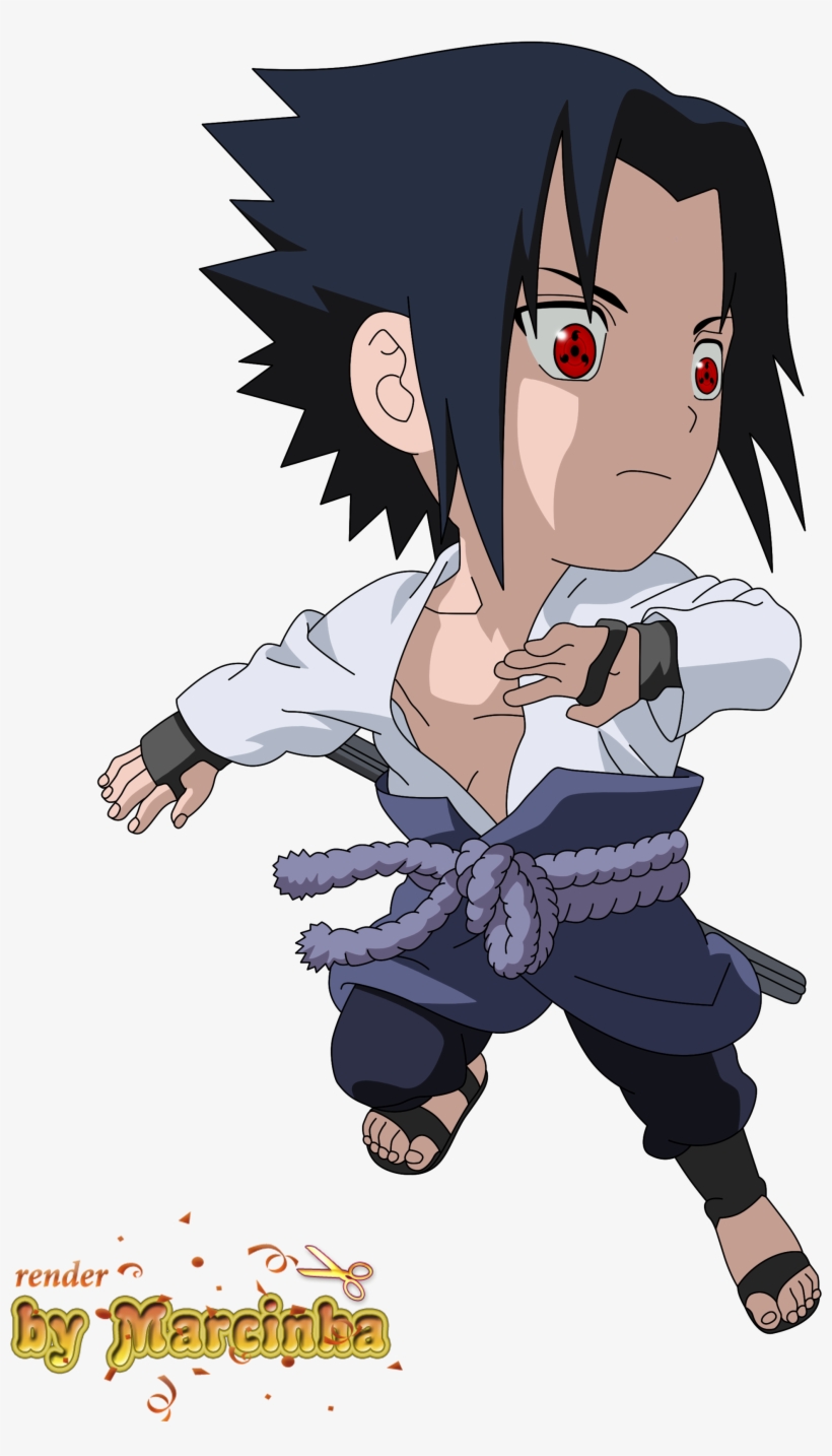 Render Chibi Sasuke Sharingan Eyes By Marcinha20 - Sasuke Chibi Render, transparent png #264120