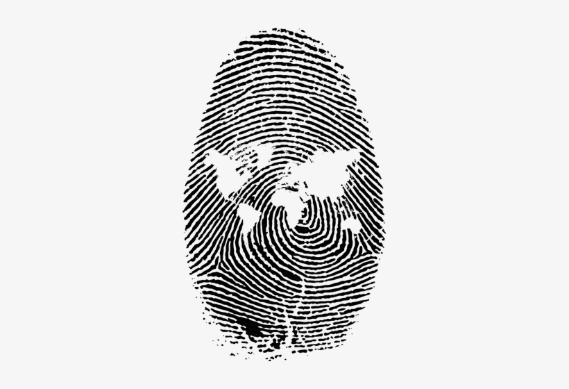 Fingerprint Vector High Re - World Map Fingerprint, transparent png #264302