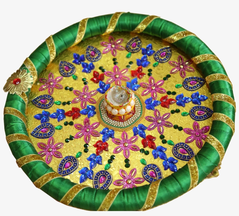 Aarthi Plate - 21 Aarathi Plate Design, transparent png #264769