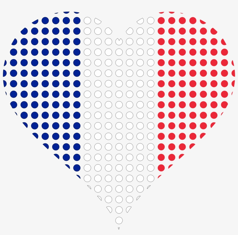 France Flag Heart Png, transparent png #264799