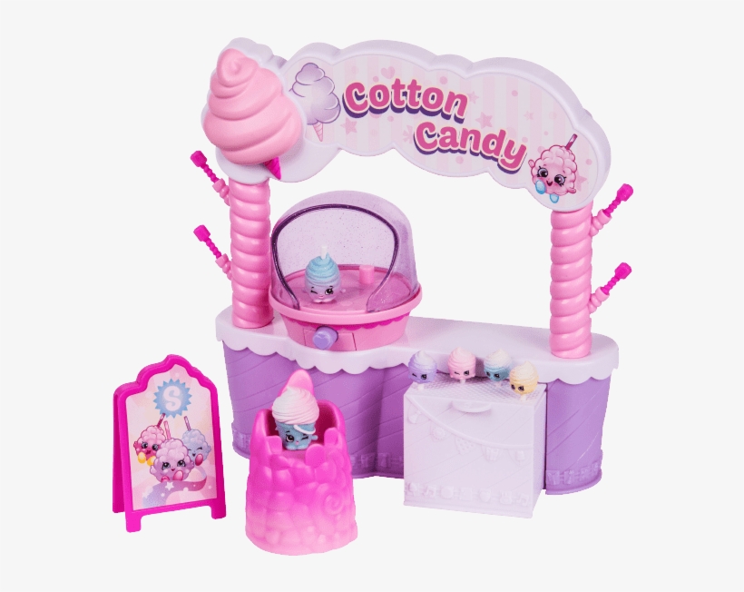 Shopkins Season 7 Cotton Candy Playset - Shopkins Cotton Candy Stand, transparent png #264870