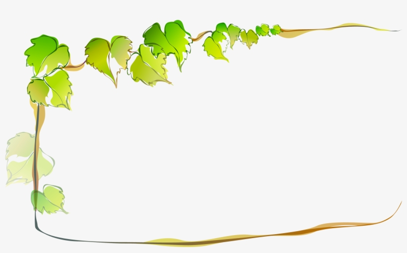 Download Computer Green Leaves Border - Border Of Leaves, transparent png #265212