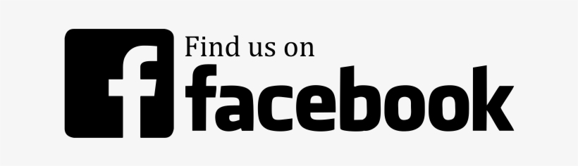 Facebook - Find Us On Facebook Logo Png Black, transparent png #265362