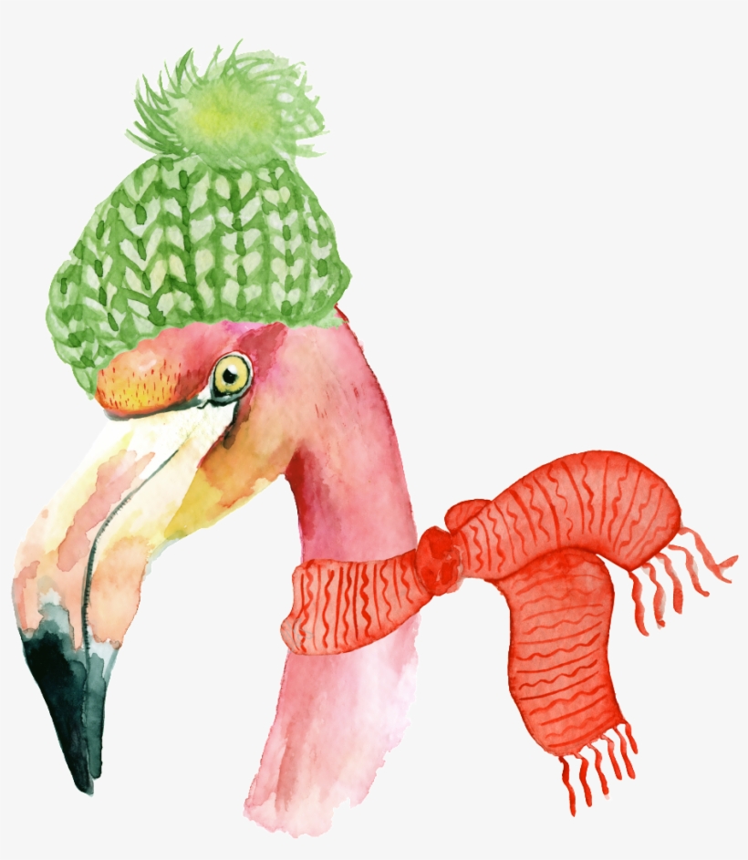 Hand-painted Cartoon Flamingo Png Transparent - Flamingo Journal: Watercolor Flamingo Illustrations, transparent png #266363