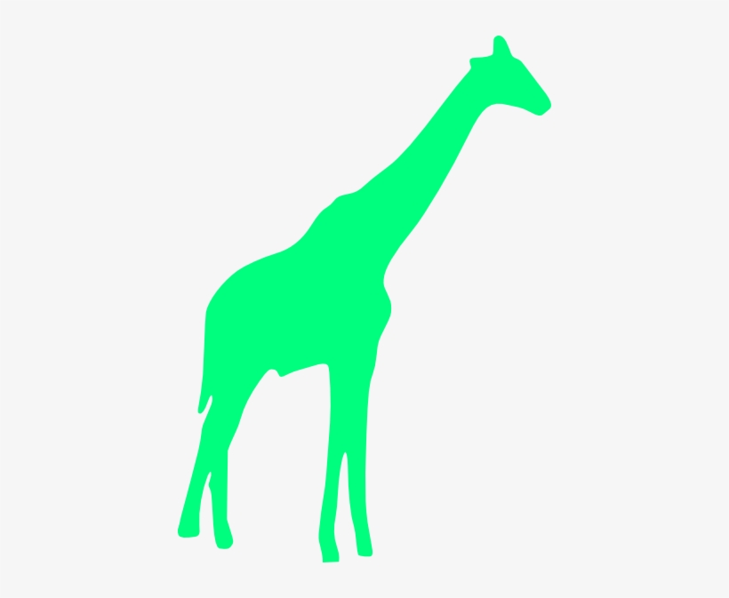 Giraffe Clipart Profile - Green Giraffe Clipart, transparent png #266395