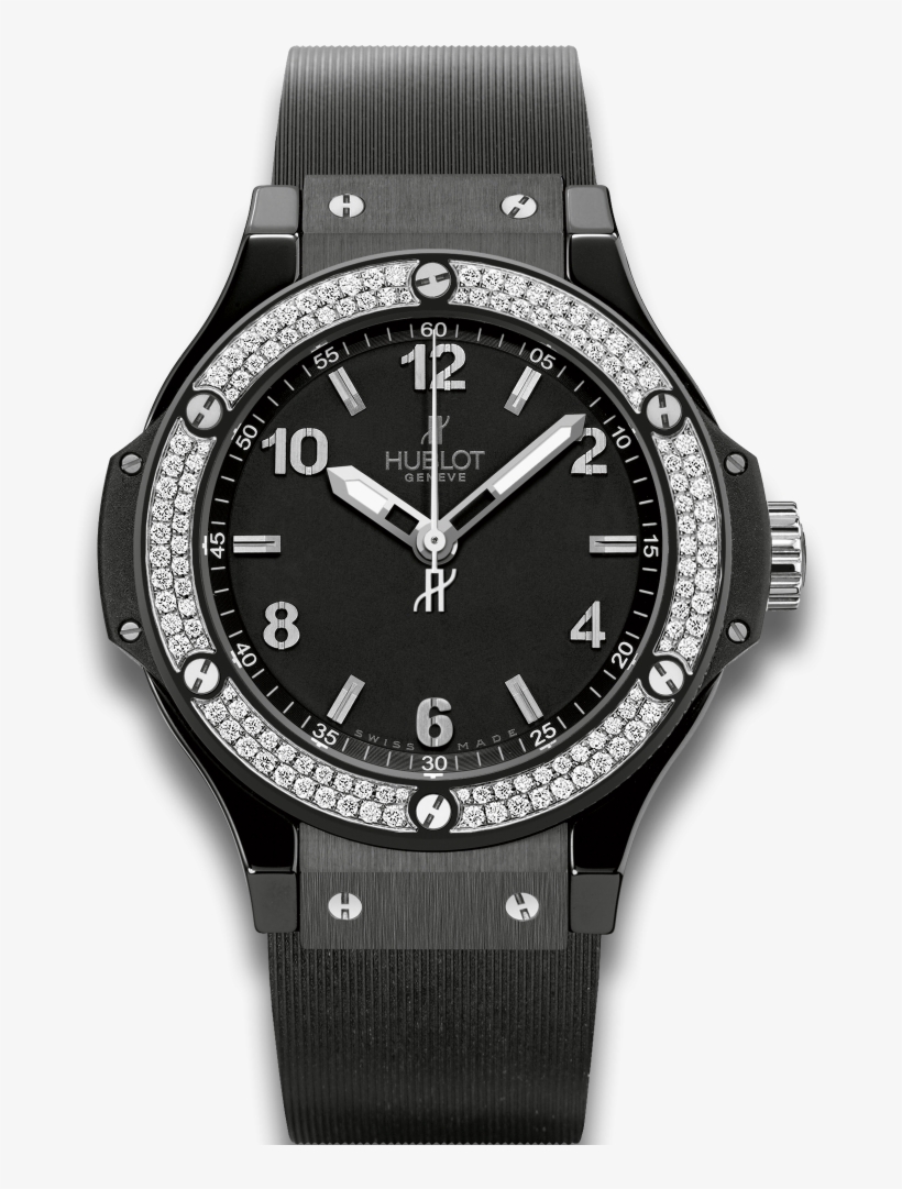 Big Bang Black Magic - Hublot Women's Black Watch, transparent png #266534