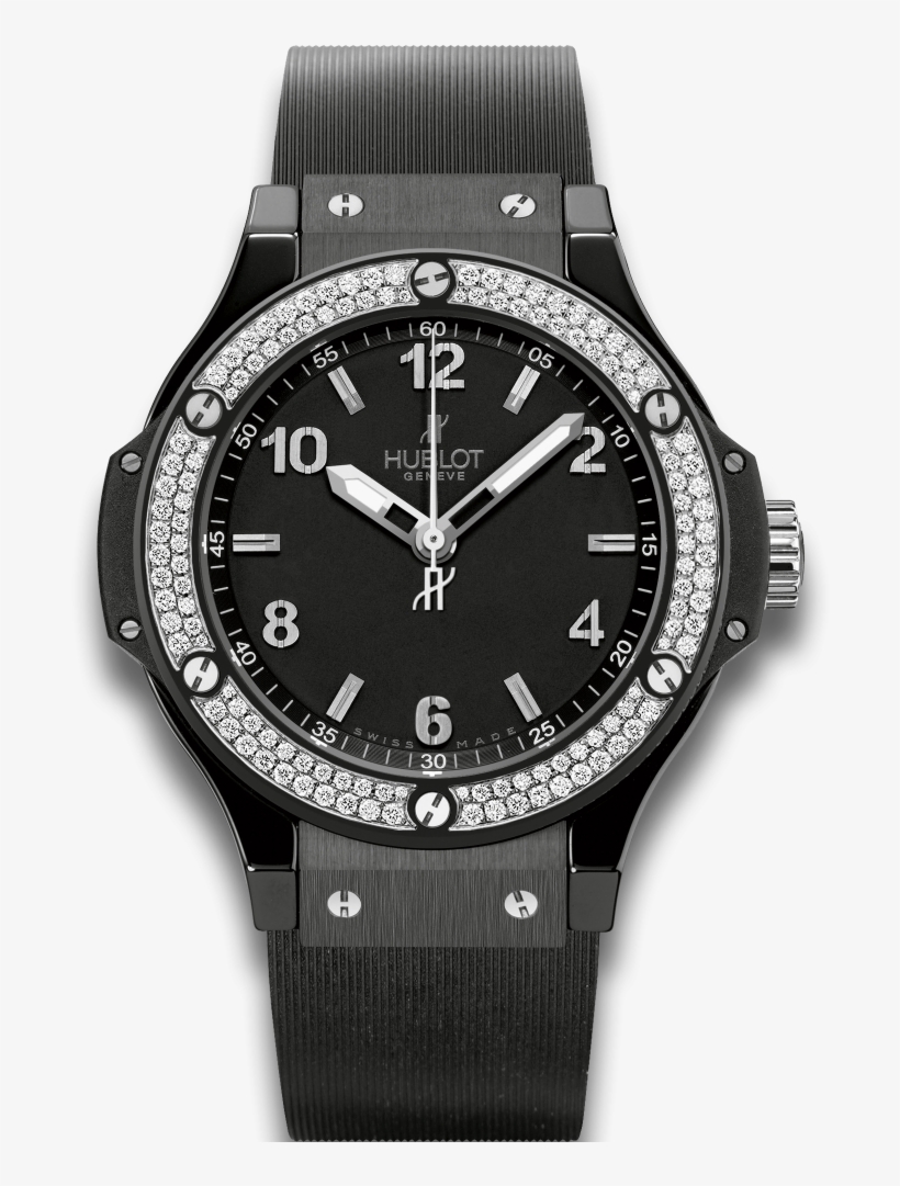 Big Bang Black Magic - Hublot Women's Black Watch, transparent png #266534
