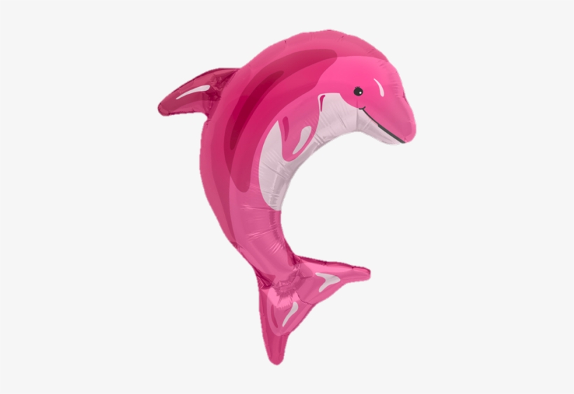 Free Library Balloon Wizardsmisery - 31" Foil Balloon Pink Dolphin - Mylar Balloons Foil, transparent png #266818