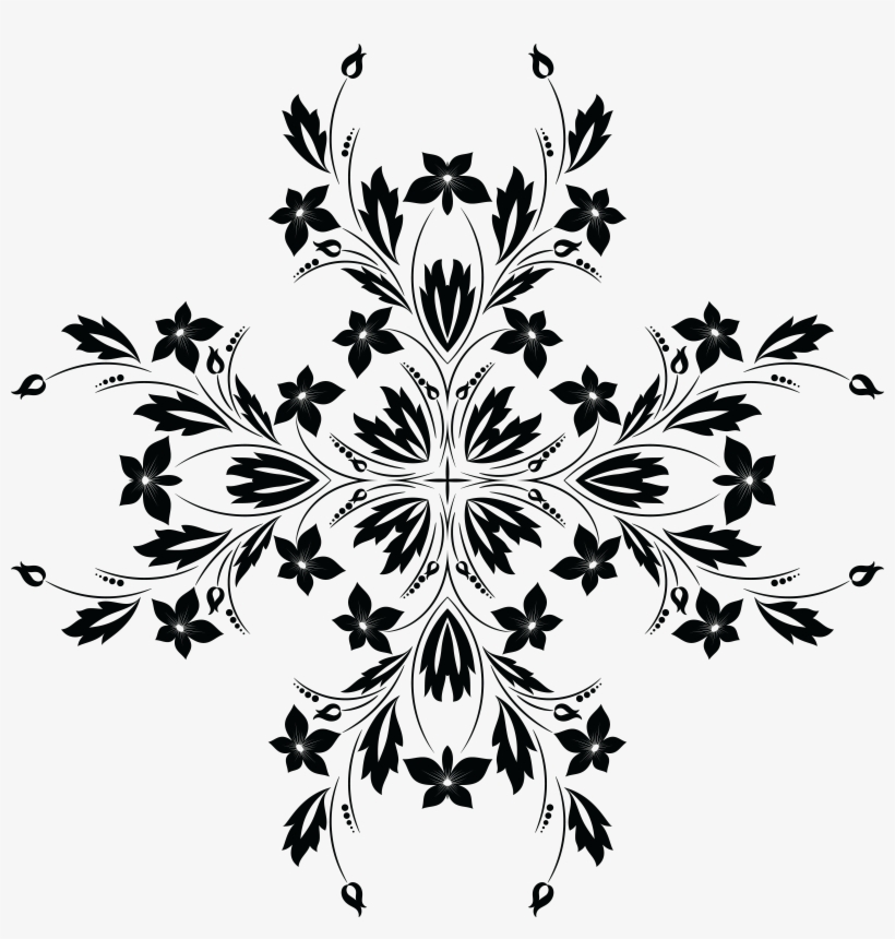 , , - Flower Vines Png Black And White, transparent png #267802