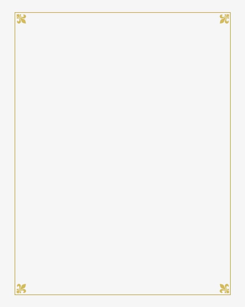 Gold Border Png Gold Fleur De Lis Corner Blbyol Clipart - Paper Product, transparent png #267904