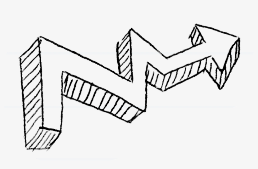 Arrow Polygonal Chain Hand Painted Handpainted Transprent - Роспись Граффити, transparent png #268157