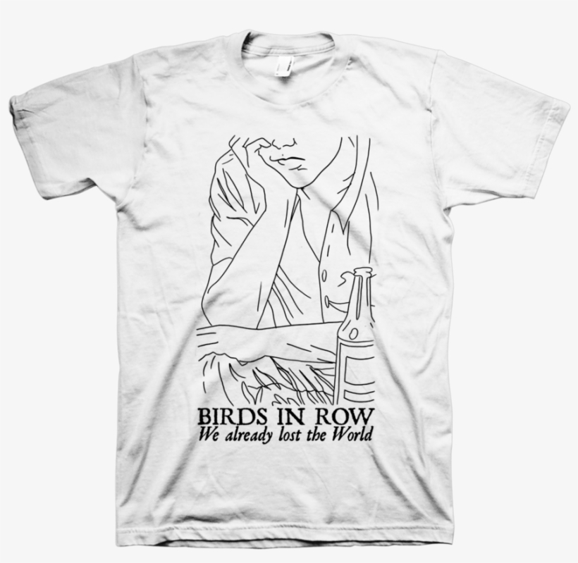 Birds In Row "drawing" White - Grave Pleasures T Shirt, transparent png #268337