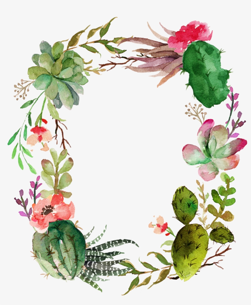 Clip Art Freeuse Stock Garland Vector Succulent - Flower, transparent png #268381