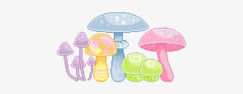 Sugar Mushrooms, Most Commonly Found In Fairy Lairs - Mushroom Tumblr Transparent, transparent png #268447