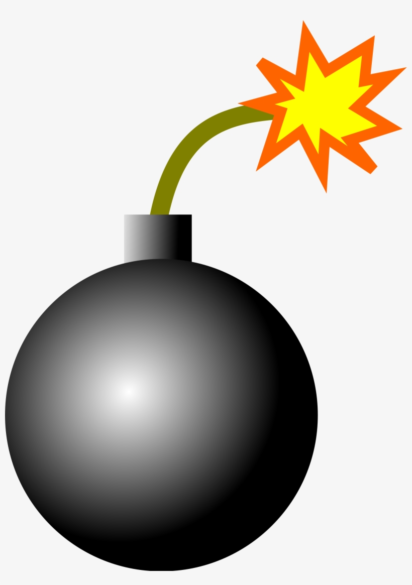 Mk 2 Grenade Coloring Book Firearm Clip Art - Cartoon Bomb With Fuse, transparent png #268771