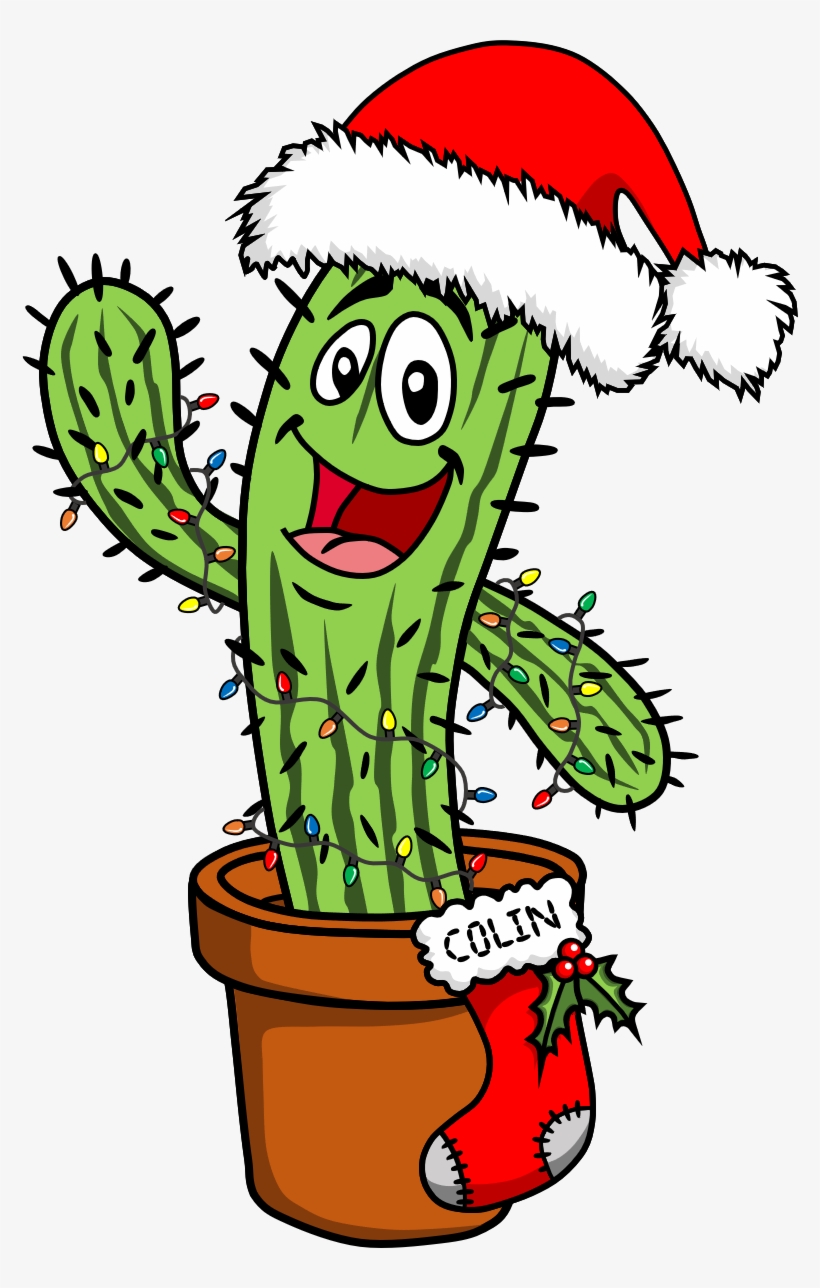 Cactus Clipart Christmas Cactus Free Collection - Christmas Cactus Cartoon, transparent png #269143