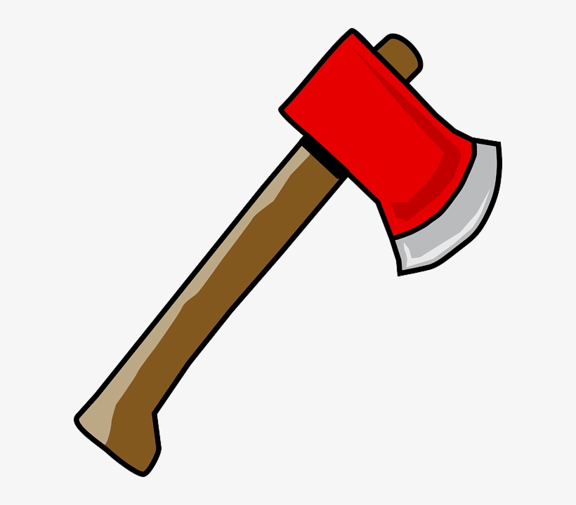 Red, Wood, Lumber, Hatchet, Axe - Hatchet Clipart, transparent png #269263