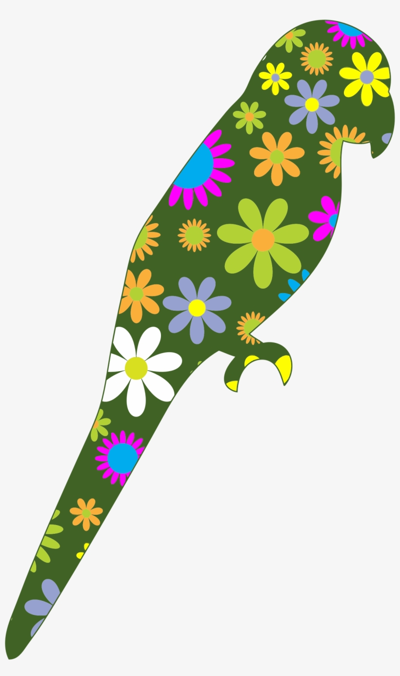 This Free Icons Png Design Of Retro Floral Parrot, transparent png #269538