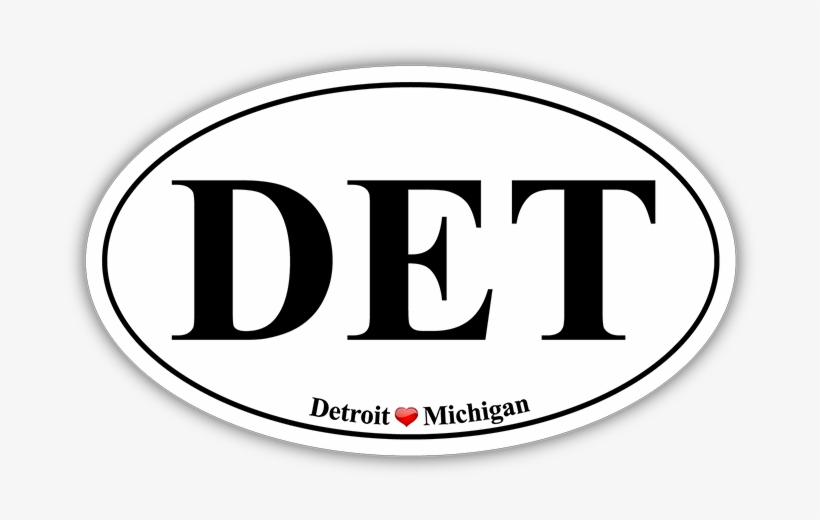 Detroit Michigan Oval Bumper Sticker - Esparreguera, transparent png #269659