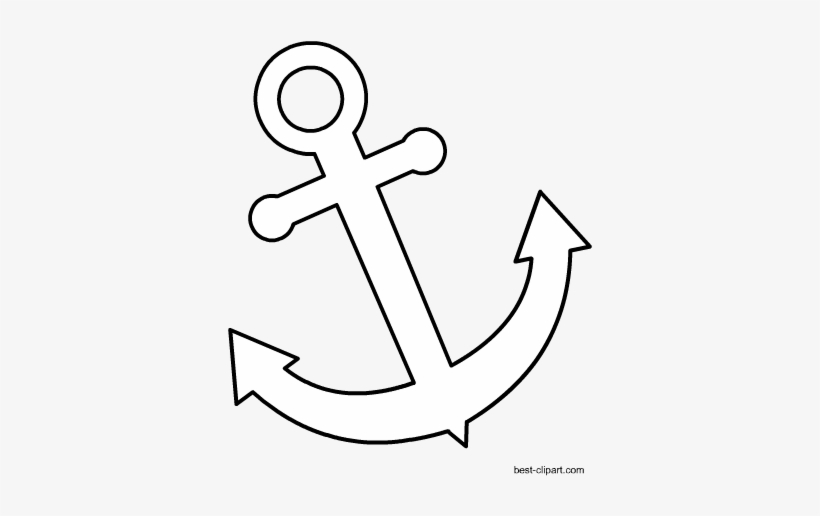 Free Black And White Anchor Clipart Image - Quadro Ancora Baby Chocolate Azul, transparent png #269710