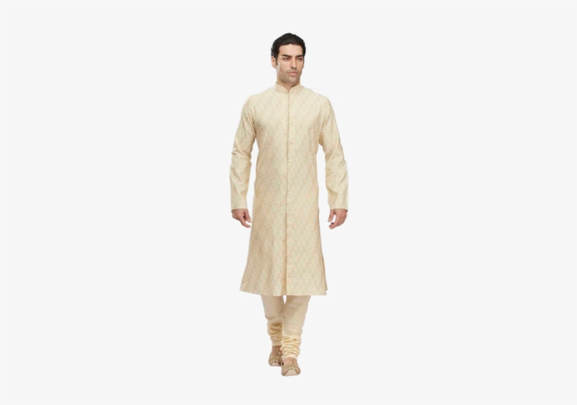 Mens Biscuit Colored Cotton Kurta - Kurta For Men Buscit Color, transparent png #2600009