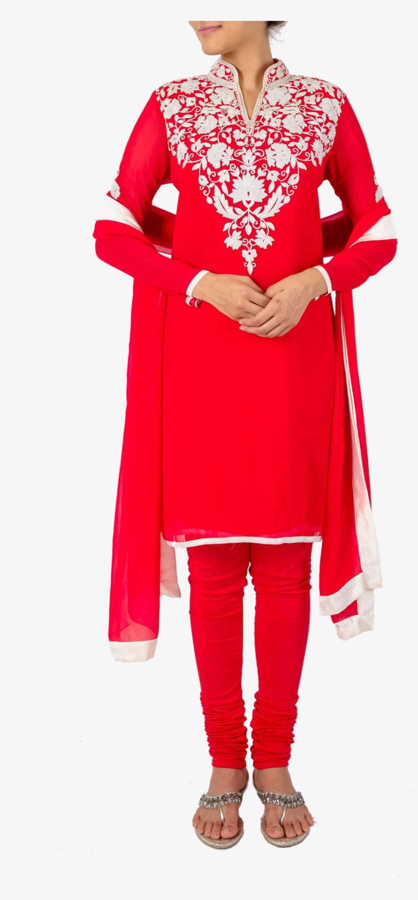Red And White Kurta Set By Asal By Abu Sandeep - Kurta, transparent png #2600089