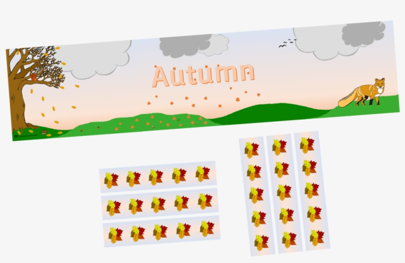 Autumn Topic/theme Display Banner And Borders - Autumn, transparent png #2601299