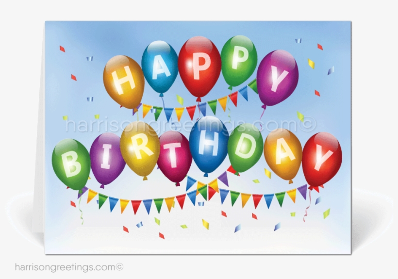 Happy Birthday Cards For Business - Balloon, transparent png #2601645
