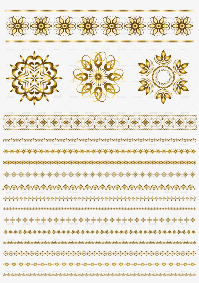 Gold Border - Motif, transparent png #2602436