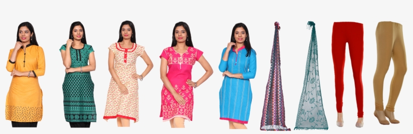 Lollipop 5 Readymade Cotton Kurtis With Assorted 2 - Dupatta, transparent png #2602785