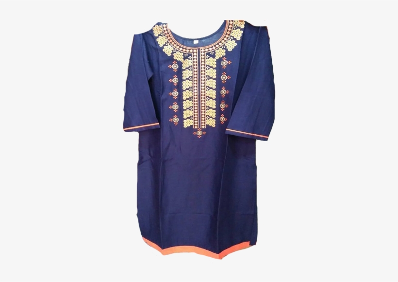 Beautiful Embroidered Cotton Kurti - Kurti Top, transparent png #2603547