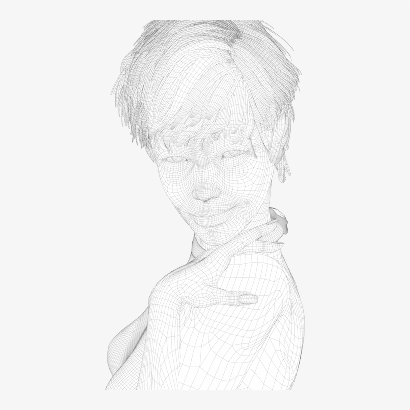 Poser Wireframe - Monochrome, transparent png #2603902