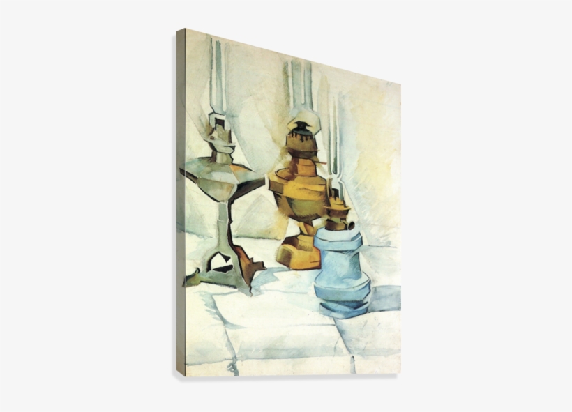Still Life With Three Lamps By Juan Gris Canvas Print - Juan Gris Still Life, transparent png #2604079
