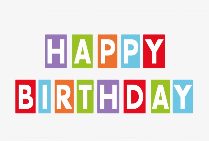 Happy Birthday Text Colorful Png Image - Portable Network Graphics, transparent png #2604768