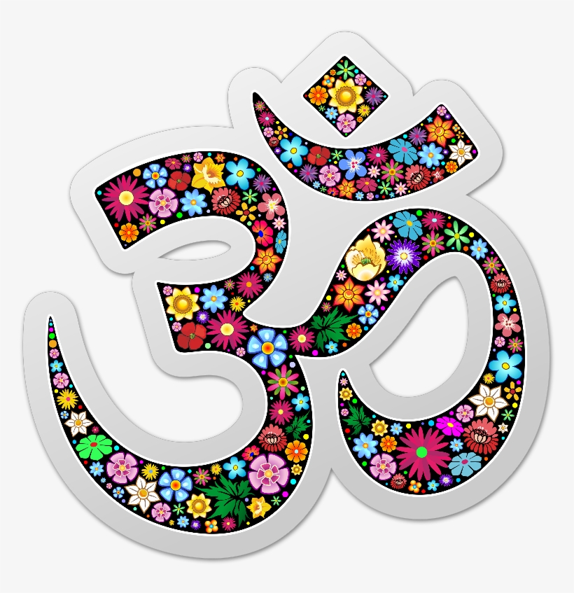 Namaste Floral Symbol - Namaste Om Yoga Symbol Card, transparent png #2604994