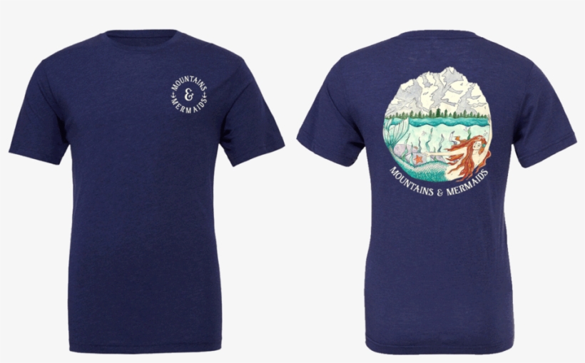 Mountain Mermaid Unisex T-shirt - Active Shirt, transparent png #2605113