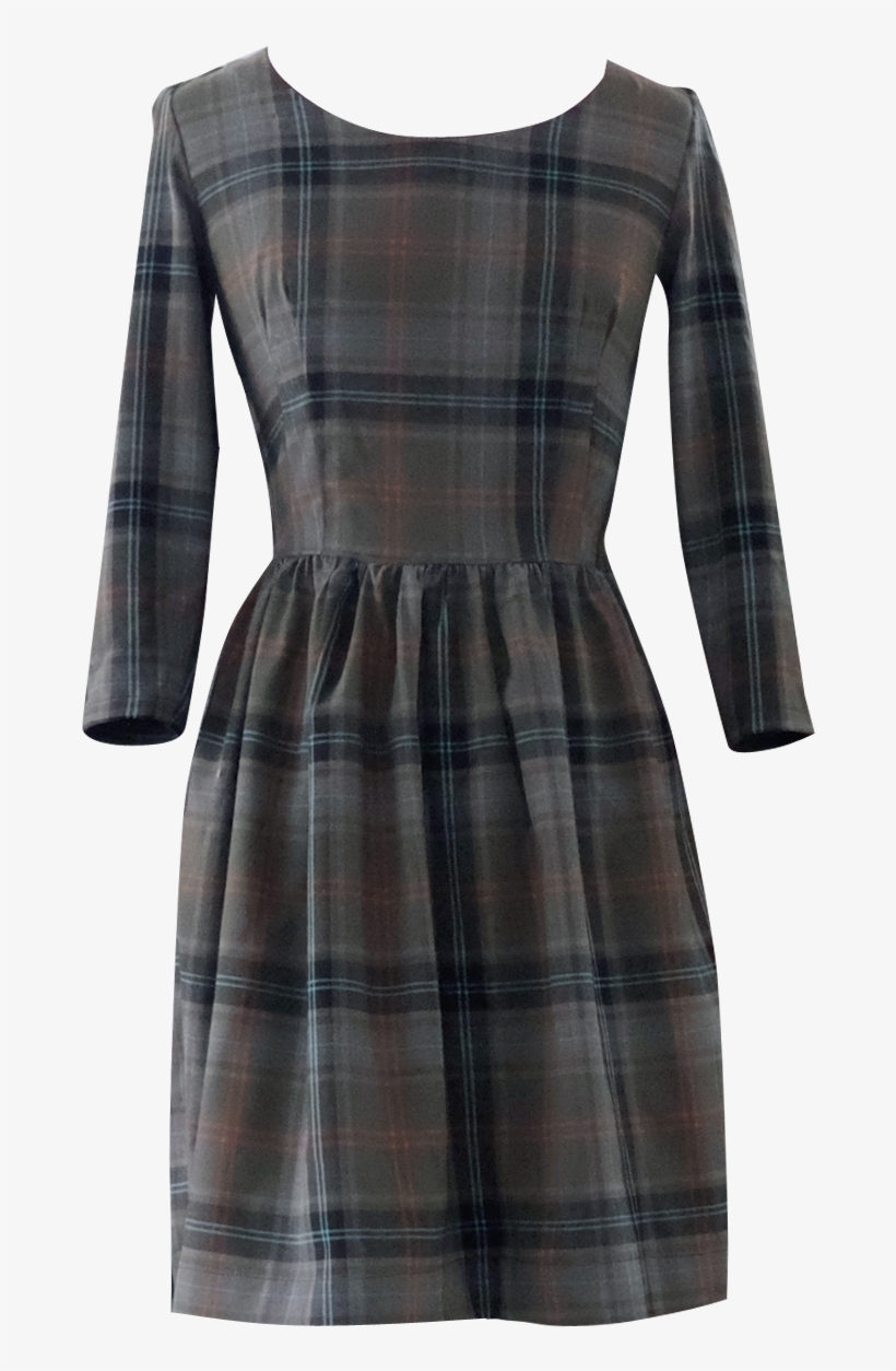 Green Plaid Dress, transparent png #2605435