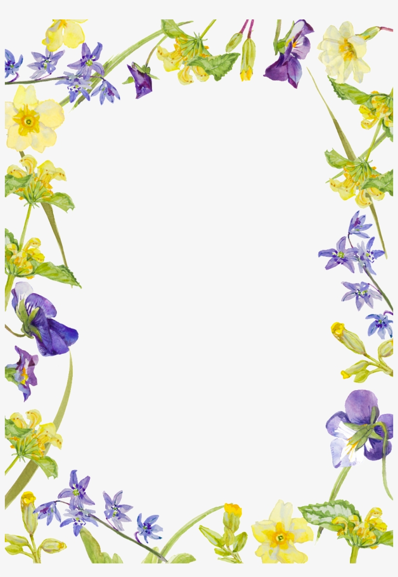 Yellow Purple Flower Watercolor Hand Painted Transparent - Watercolor Painting, transparent png #2605950