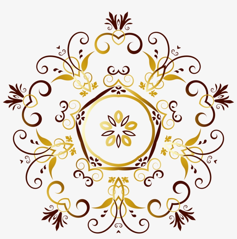 Clipart Flourishy Floral Design - Floral Design Png, transparent png #2606343