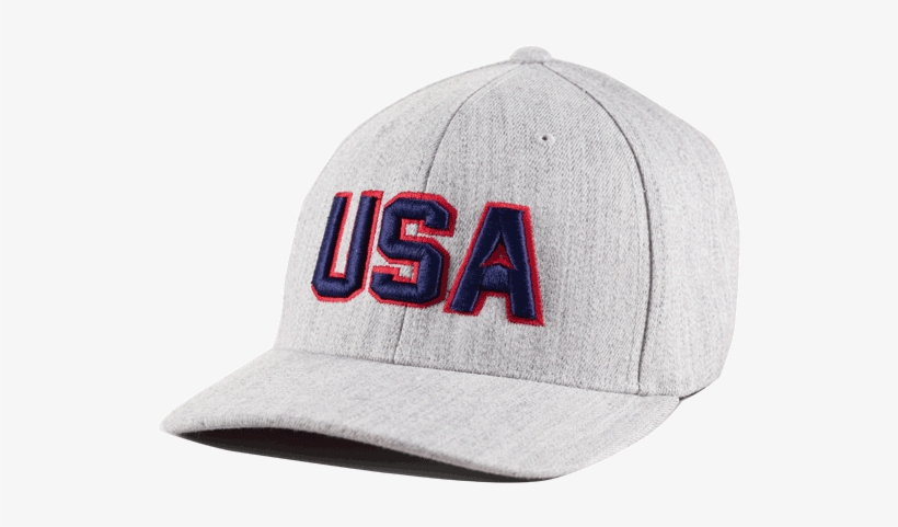 Aspinwall Team Usa Heather Grey Flex Fit Hat 2 - Baseball Cap, transparent png #2606377