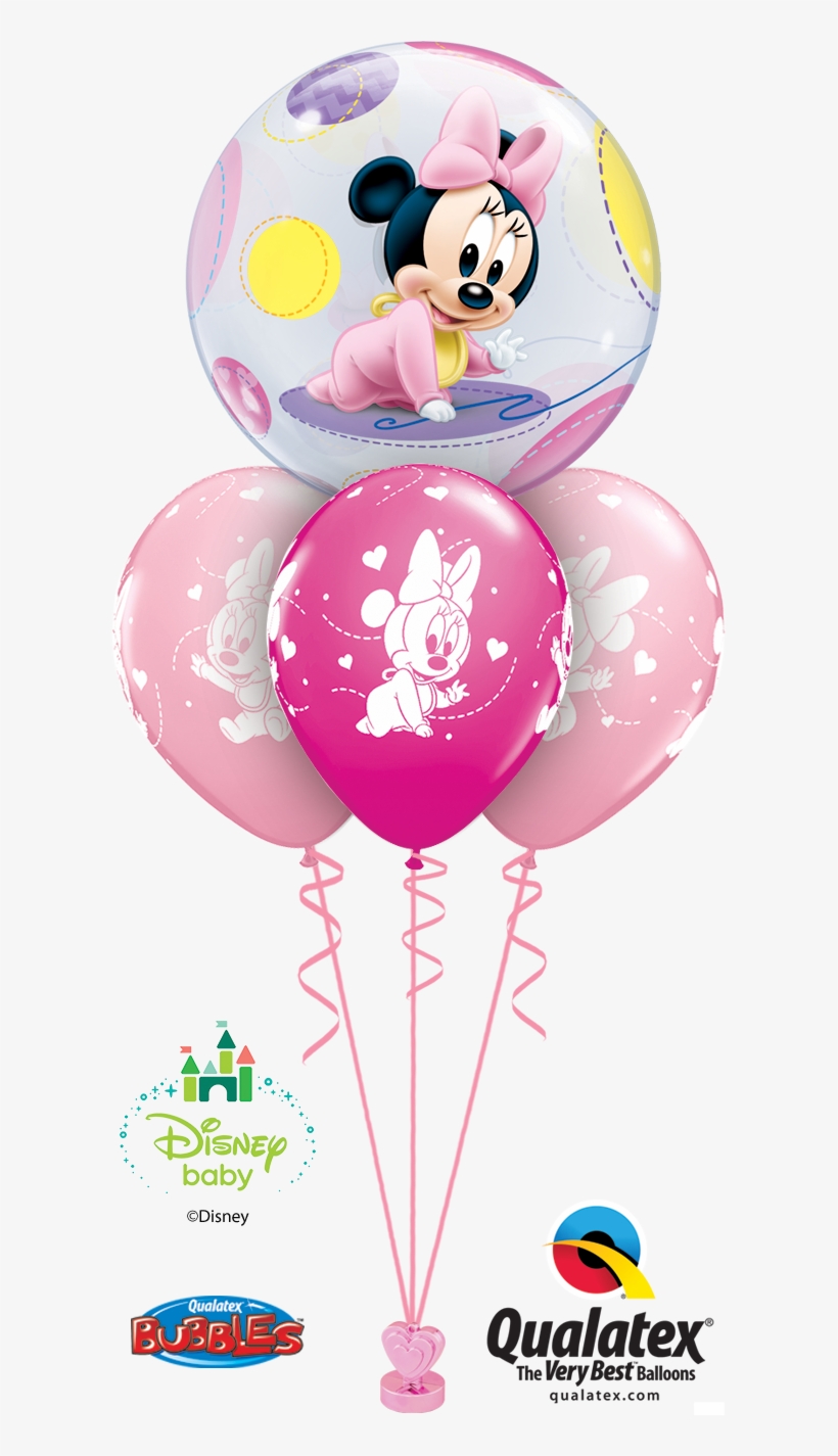 Here Are A Few More Lovely 1st Birthday Bouquet Design - 22" Single Bubble Baby Minnie - Mylar Balloons Foil, transparent png #2606379