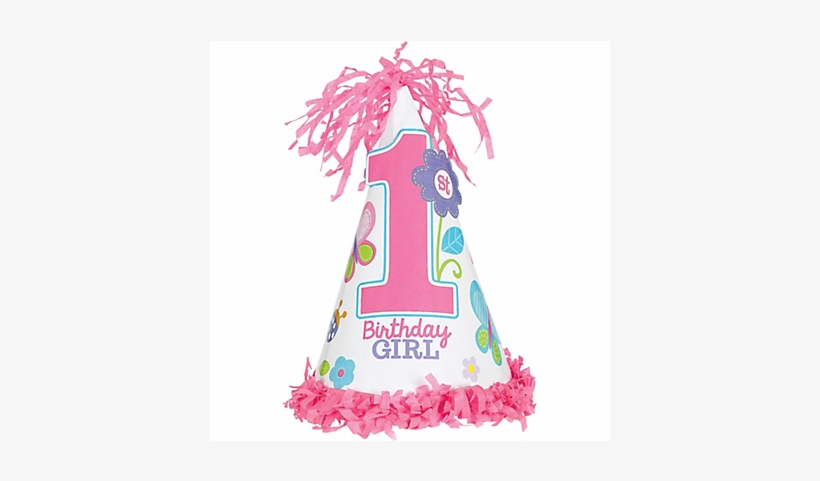 Pink Sweet Girl 1st Birthday Party Hat - Pink Sweet Girl 1st Birthday Party Hat Supplies, transparent png #2606431