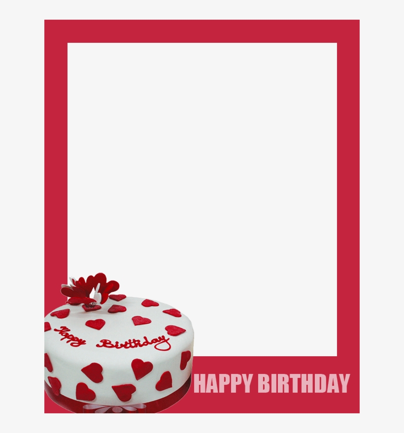 Happy Birthday Cake Photo Frame - Birthday Photo Frames With Cake, transparent png #2606548