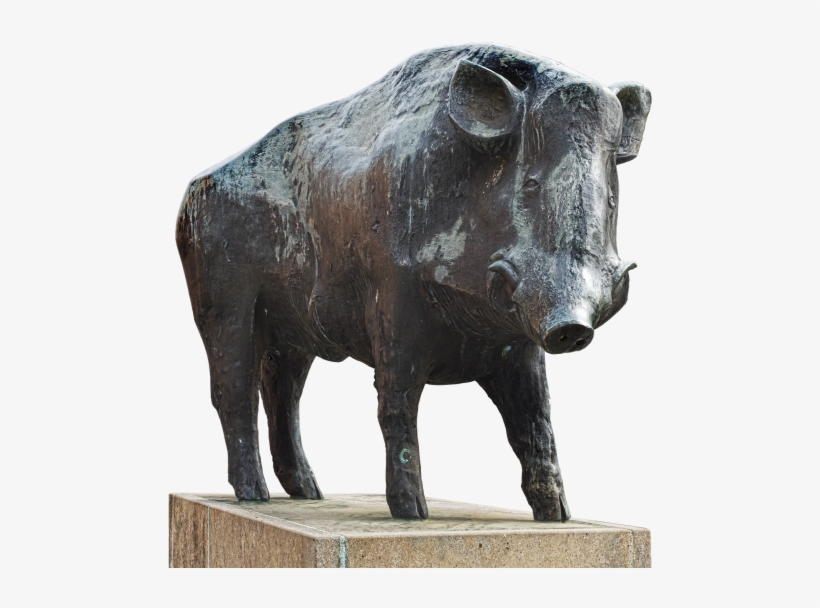 Boar,bronze Statue,animal - Statue Of Animal Transparent, transparent png #2606686