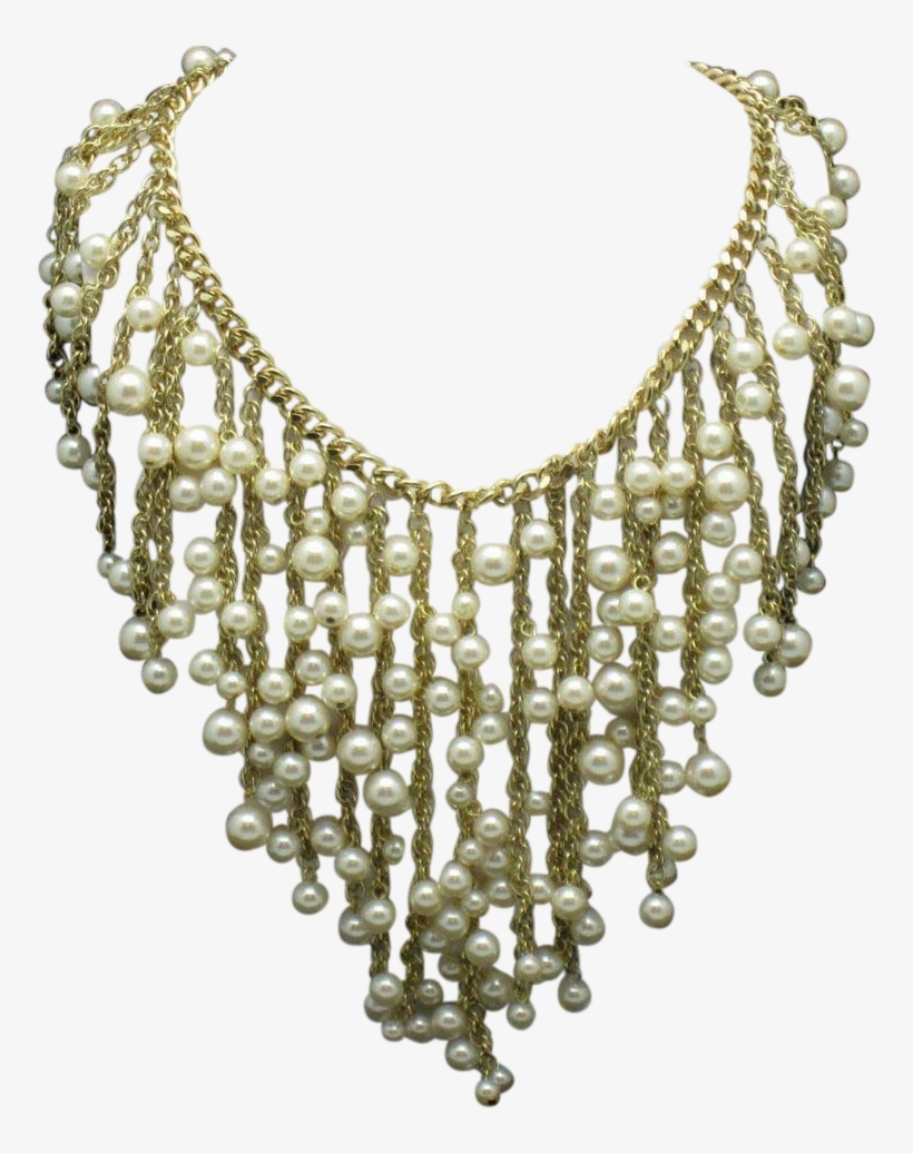 Arnold Scaasi Gold Plated Simulated Pearl Cascading - Jewellery, transparent png #2607145
