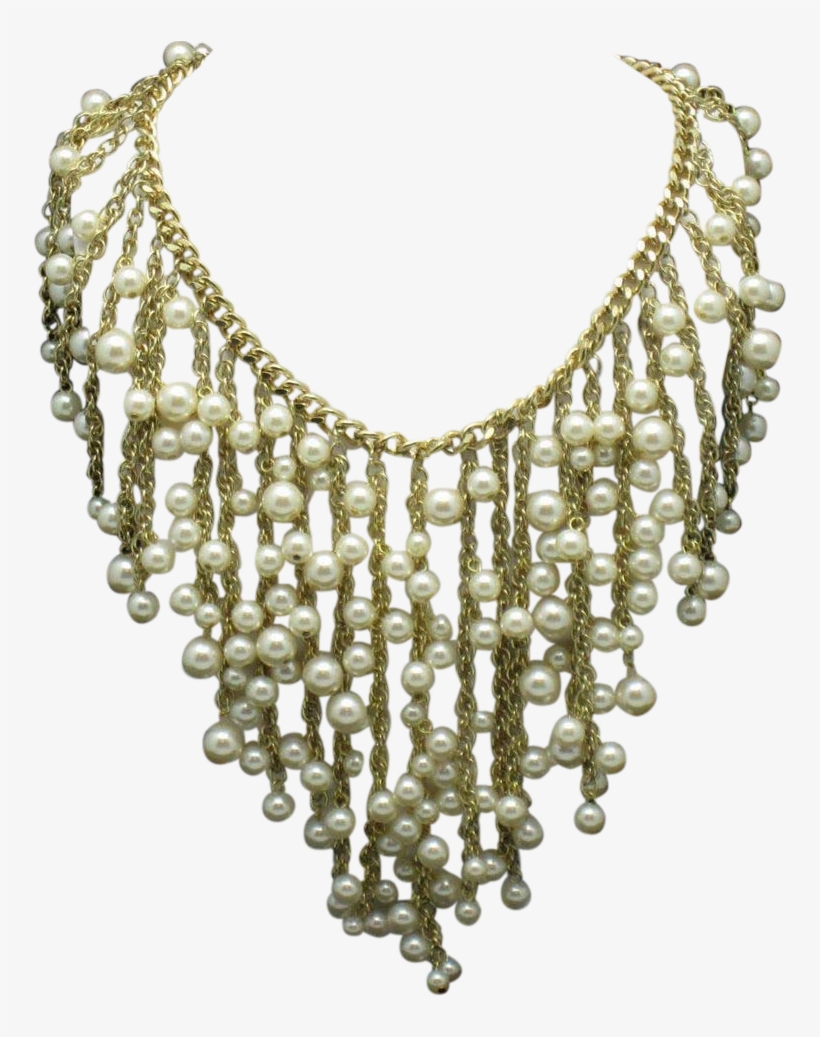 Arnold Scaasi Gold Plated Simulated Pearl Cascading - Jewellery, transparent png #2607145